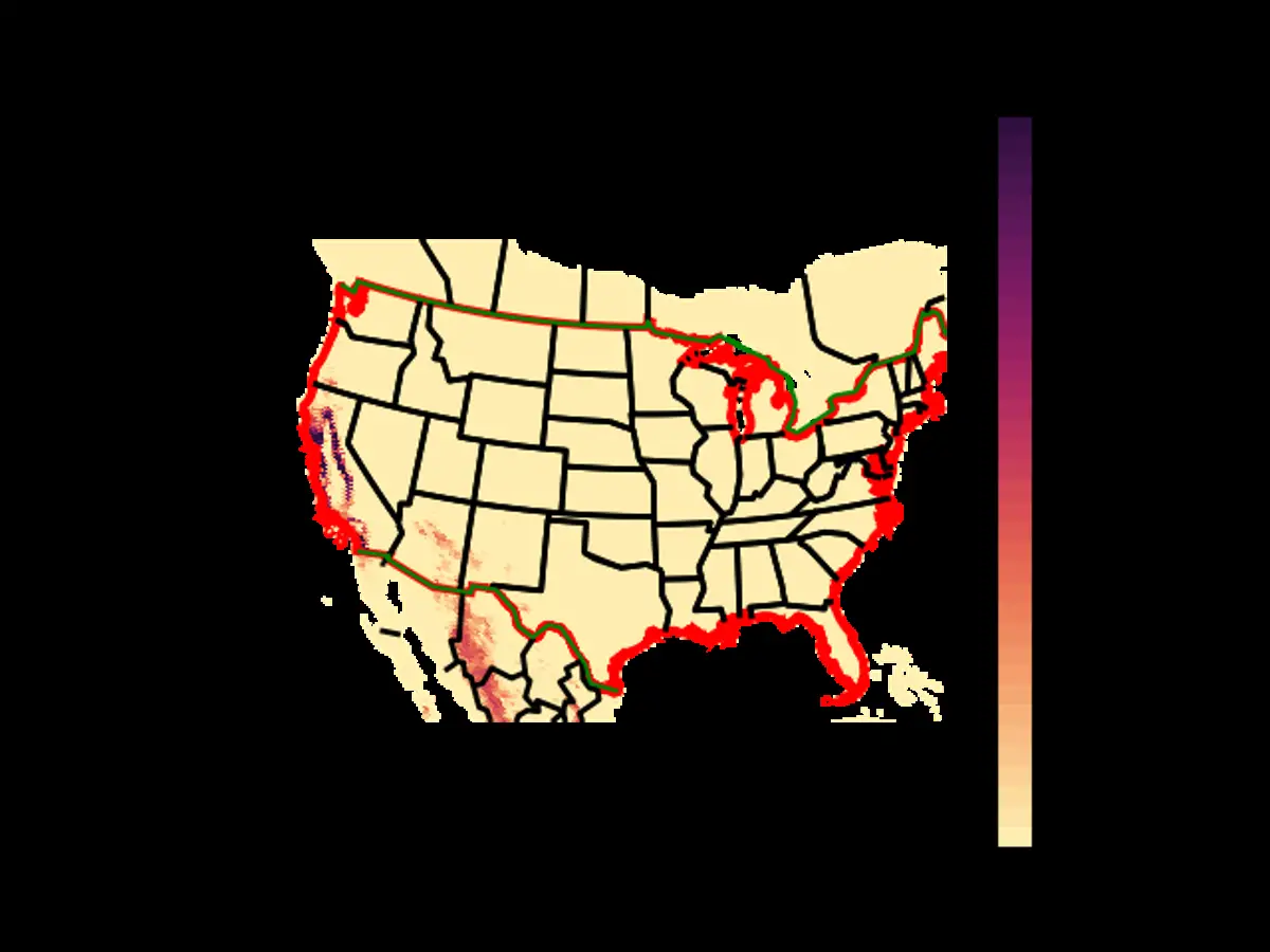 US Range Map for the Acorn Woodpecker in the WINTER